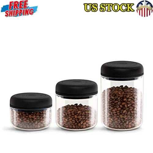 Airtight Vacuum Coffee Canister Food Storage Container 1.2L Coffee Beans New