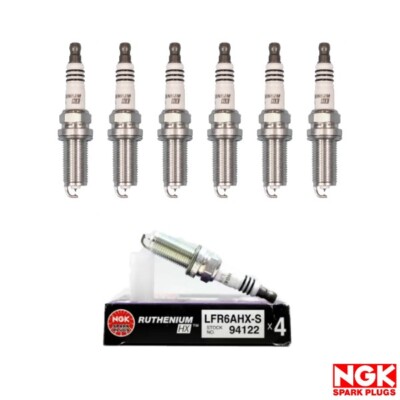 New Set of 6 NGK Ruthenium HX Ignitability Spark Plug for BMW Lexus Toyota Volvo