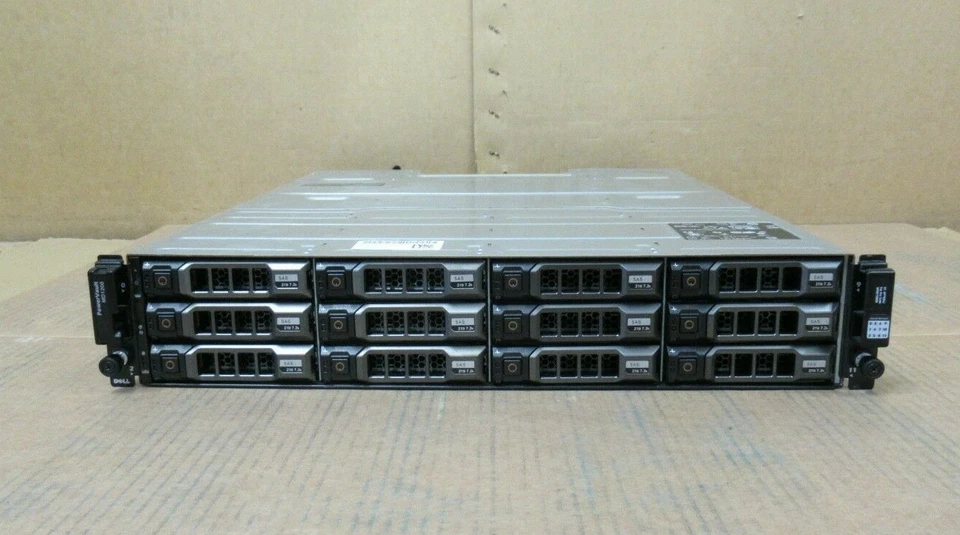 Dell PowerVault MD1200 12 Bay SAS 11 x 2TB 7.2K 2 x Controller 2 x PSU Array  - Image 2 of 3