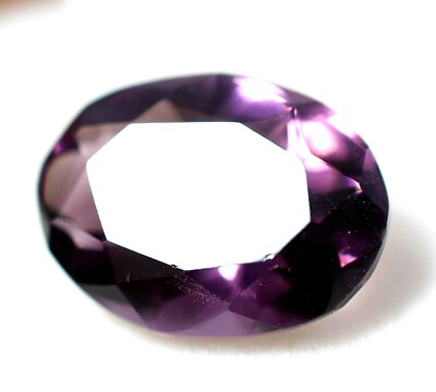 Lab Created 4.75Ct Purple Amethyst Superb GGL Certified Oval Cut Transparent Gem