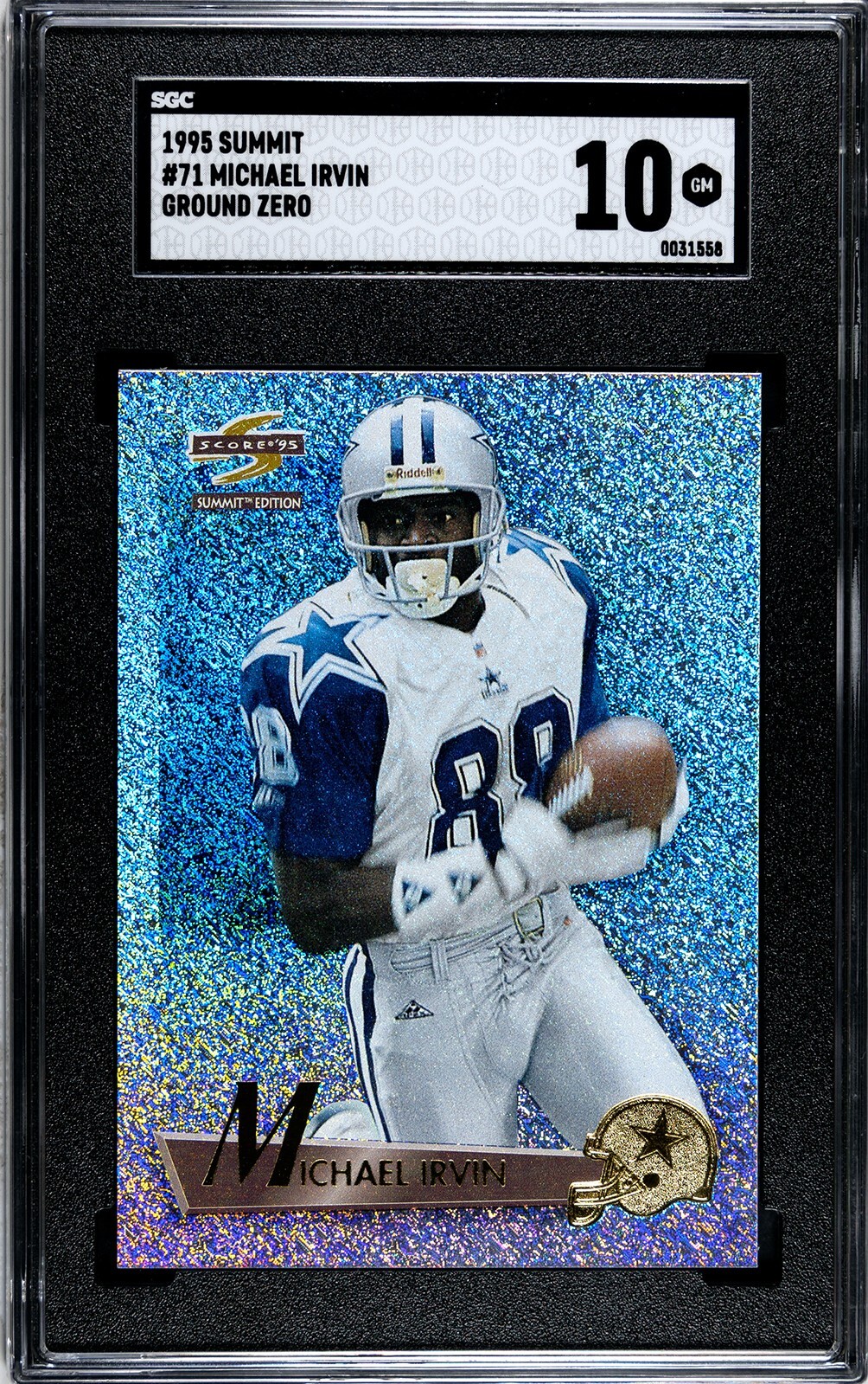1995 Pinnacle Summit #71 Michael Irvin GROUND ZERO SGC 10 GEM MINT