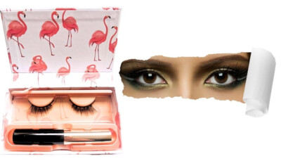 Magnetische Wimpern mit Eyeliner Set - M48H - Volumen an den Enden
