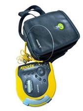 Vintage CD Player Sony Sport Diskman Esp2 in Yellow With Original Case