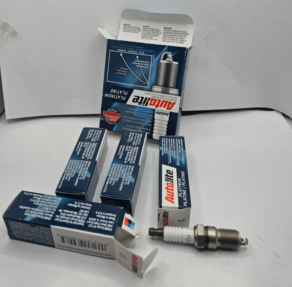 QTY 4 Autolite Platinum Spark Plug AP103 For 1997-1999 Audi A8 Base 3.7L