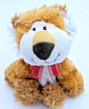 6" Small Russ Berrie ROARRIE Tiger Cat with Bow Plush Stuffed Toy Animal Tags