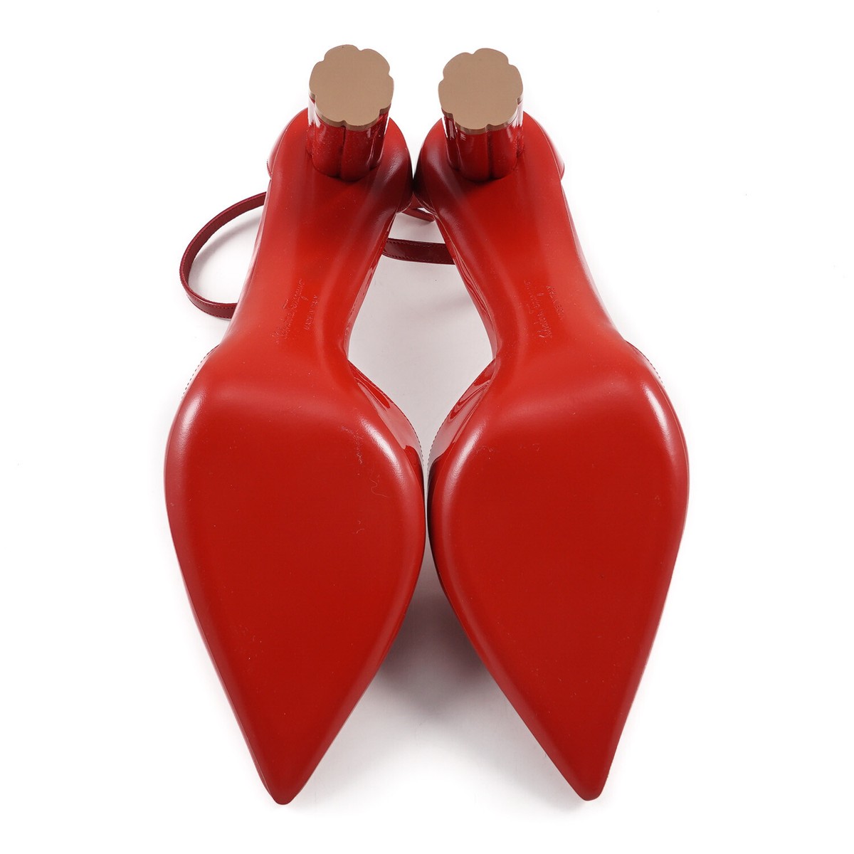 Salvatore Ferragamo 'Sorano' Red Patent Leather Pumps 7 B