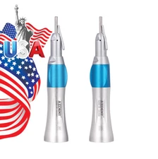 US 2X Dental Surgical Handpiece Straight Nose Cone 1:1 With External Pipe AZDENT