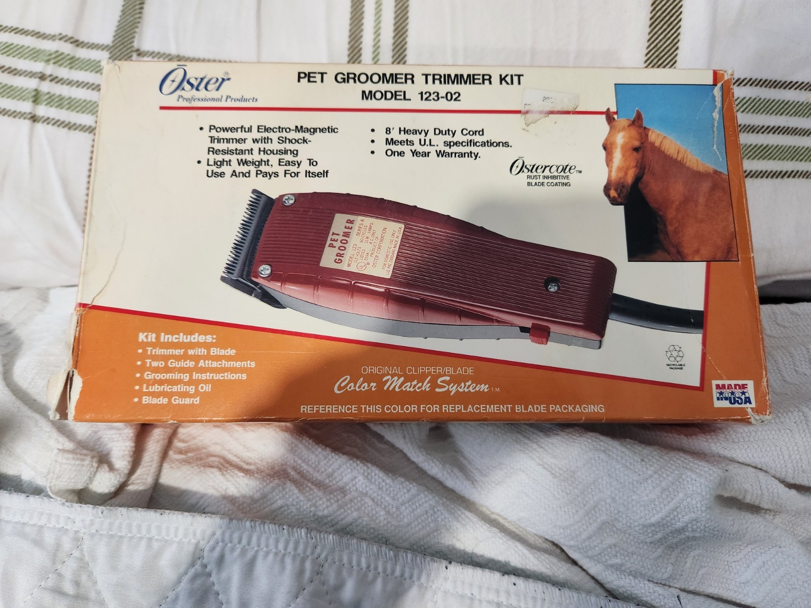 Vintage Oster Professional Grooming Trimmer Model #123-02 New Open Box EUC