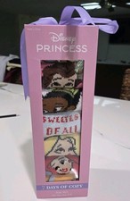 7 PAIRS - DISNEY PRINCESS SIZE M/L KID SHOE 3-10 COZY SOCKS NEW NIB Smalls bin
