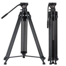 Video Tripod System, Cayer BV30L 72 inch- Professional Heavy Duty Aluminum