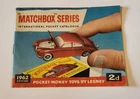 Vintage original 1962 Lesney Matchbox Series International Pocket catalogue