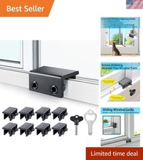 Window Locks, Fits Horizontal  Vertical Sliding Windows 8 Pack  Aluminum Al...