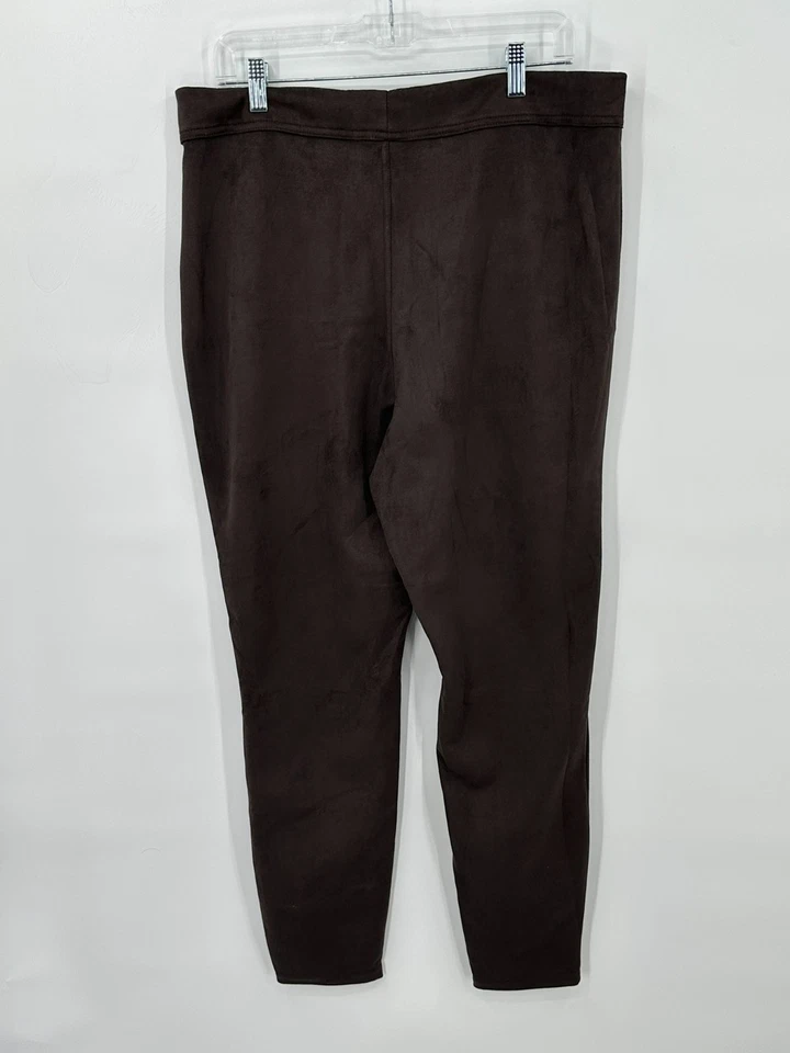 Leggings Tono Imitación Gamuza Nuevos con Etiquetas 1X Marrón Chocolate Informal Oficina Carrera Otoño Terciopelo Foto 2 de 4