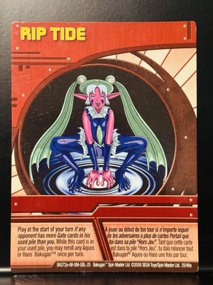Bakugan Card - Rip Tide - Red Ability Card - BA372a - 25/48e - 2008