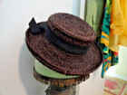 VINTAGE KAMINSKI AUSTRALIA BROWN W/BLACK RIBBON BAND MEDIUM EXCELLENT — photo 1