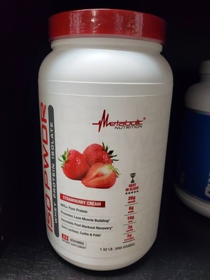 metabolic nutrition ISO Pwdr  Strawberry Cream 1.52lb Exp 2/30/2026