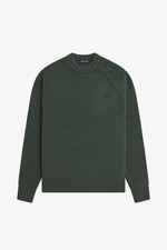 🔵 Fred Perry – Maglione maniche raglan in lana d’agnello CourtGreen-X89 FW25