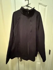 Urban Frontier Fleece Jacket Men's Xxl Full Zip Lightweight Black Hiking Jacket