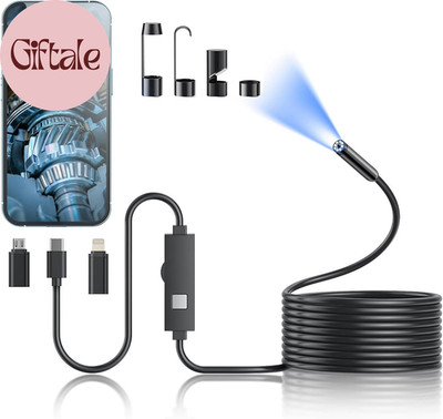 Endoscope Camera with Light, 1920P HD Borescope Tools with 8 Adjustable LED Ligh