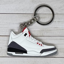  YOU CHOOSE  Nike Jordan 3 Sneaker 2D Rubber 2" Keychain MORE COLORS NEW 