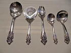 Grande Baroque Wallace 925 Silver Hostess Pieces (5) No Mono USA Not Scrap