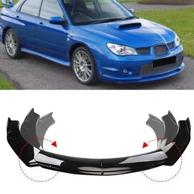Black For Subaru Impreza Car Front Bumper Lip Chin Spoiler Splitter Body Kit