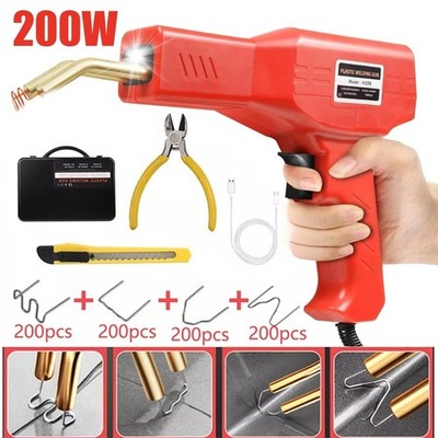 Plastic Welder Kit Bumper Repair 1000 Staples Hot Stapler Welding Gun Repair Kit
