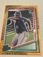 2025 Panini Donruss Rated Prospects Jarlin Susana #140 Optic Gold Prizm RC