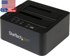 Standalone Hard Drive Duplicator External Dual Bay HDD/SSD Cloner/Copier USB