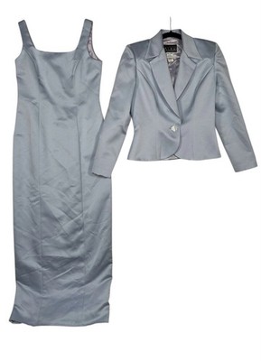 Alex Evenings Maxi Dress & Blazer Set Size 4P formal Gown Mother Of The Bride