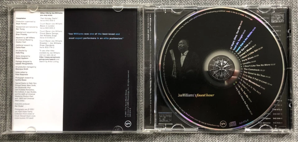 JOE WILLIAMS, Finest hour, CD / Details in Beschreibung - Bild 3 von 3