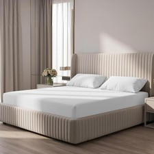 Image of Luxury 100% Egyptian Cotton Fitted Sheet 400 Thread Count 25cm Deep OR 35cm Deep