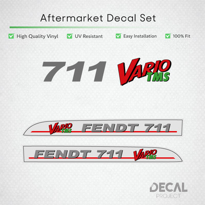 Fendt 711 Vario TMS Decal Set - Premium 700 Series Gen 1 Restoration Vinyl Kit
