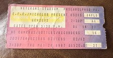 GENESIS/PAUL YOUNG RARE CONCERT TICKET STUB PHILADELPHIA, PA 05/28/1987