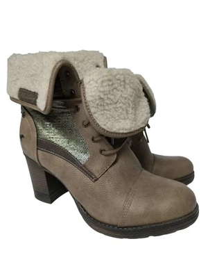 MUSTANG Bottine d’hiver Dames Bottines T EU 41 marron clair style décontracté - Photo 1/4