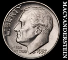 1957 Roosevelt Dime- Silver- Choice Gem Brilliant Uncirculated Luster #J2113