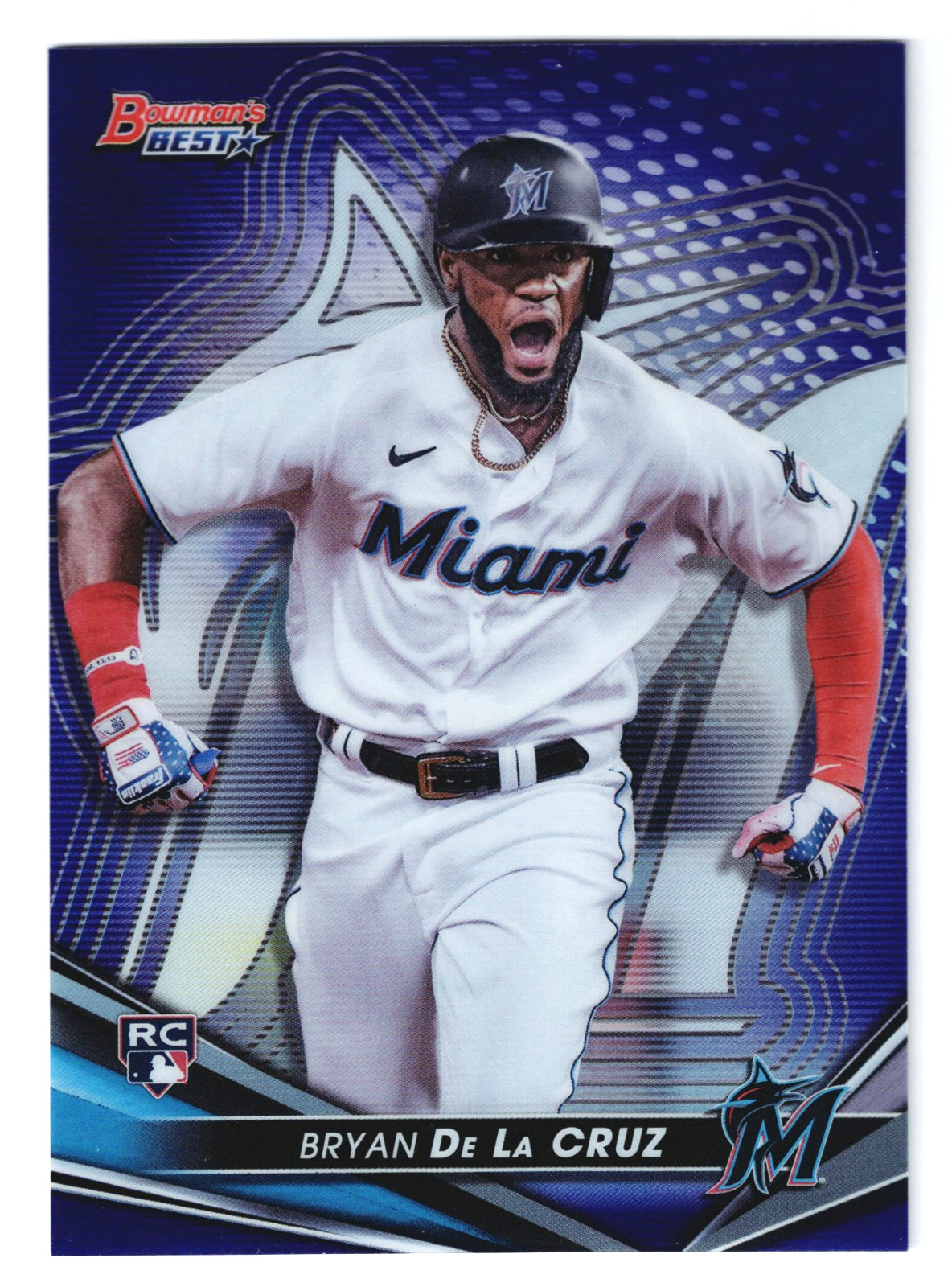 2022 Bowman's Best Bryan De La Cruz Rookie RC Purple Refractor /250 #8 Marlins