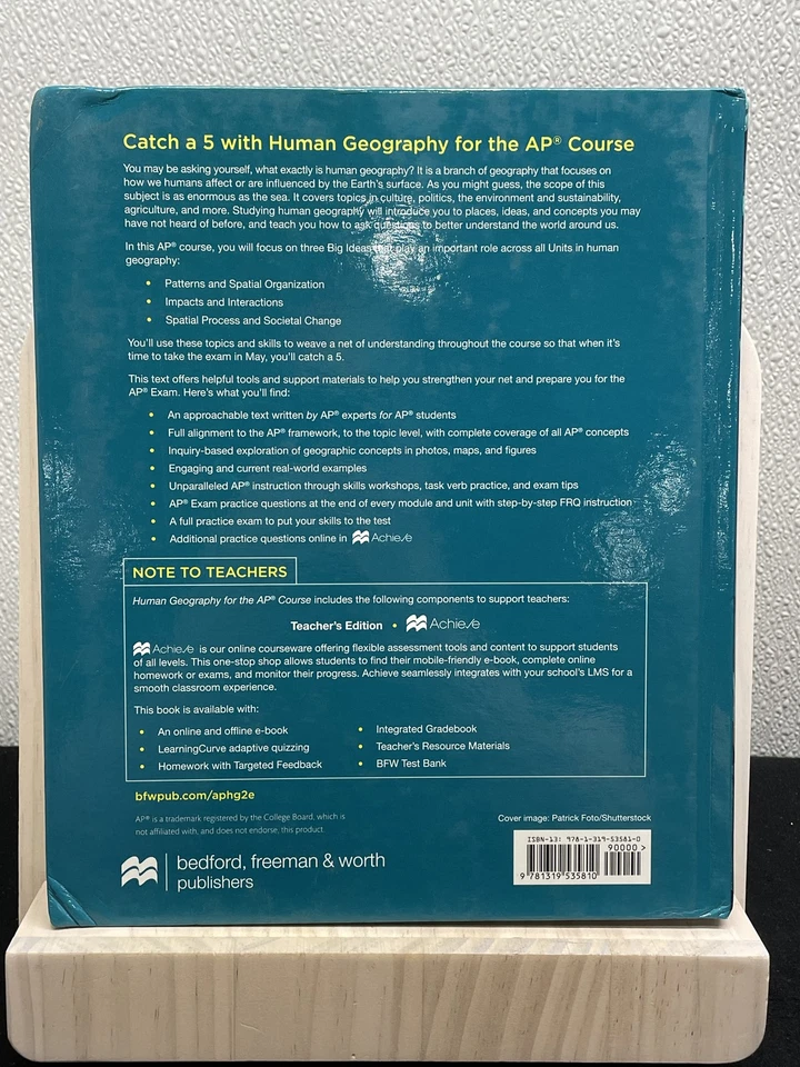 Human Geography for the AP Course Second Edition Hardcover Foto 2 de 4