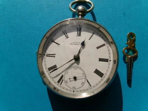 Solid Nickel Waltham Pocket Watch Circa 1895