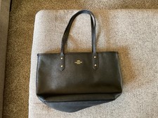 Coach F58846 Crossgrain Leather City Zip Tote in Black