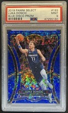 2019 Panini Select LUKA DONCIC #193 LA BLUE DISCO Prizm 11/25 PSA 9 - (2ND YEAR)