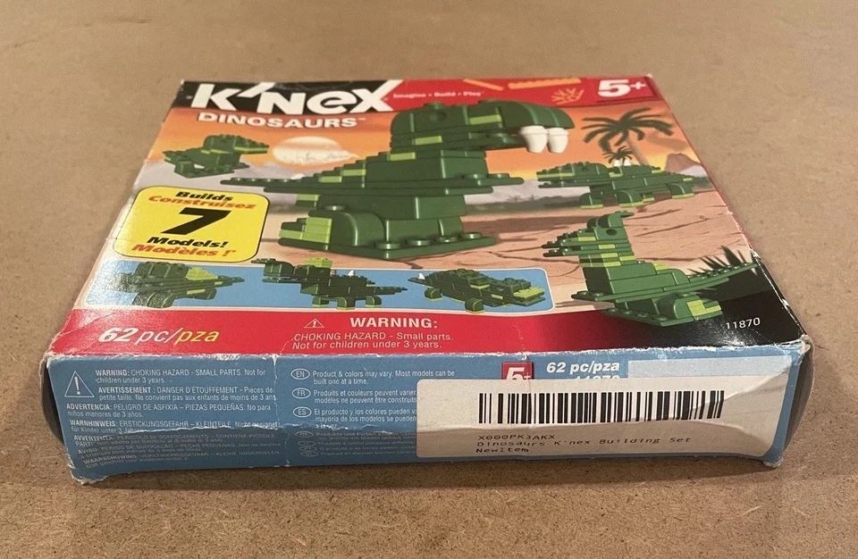 Juego de dinosaurios multimodelo K'Nex #11870 construye 7 modelos NUEVA CAJA ABIERTA Foto 2 de 4