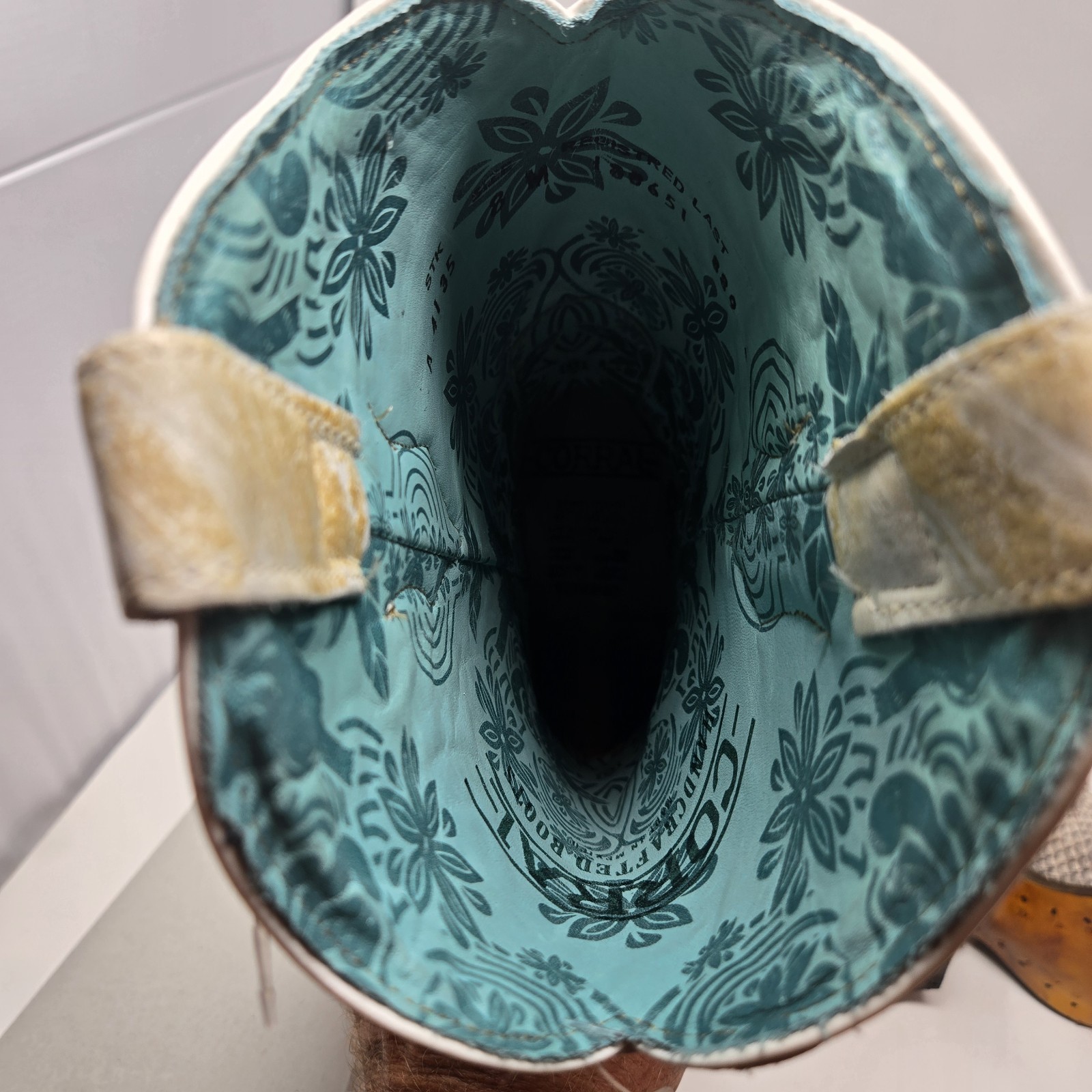 Corral Boots A4135 LD Natural Python Embroidery 1… - image 8