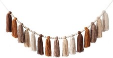 DrCor Boho Terracotta Rainbow Tassel Garland   Party  Baby Shower Decor