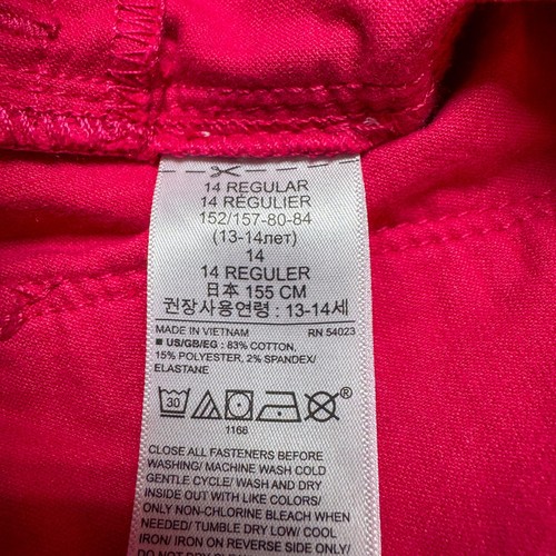 Gap Stretch Jegging Pants Girls 14 Regular Red Corduroy Skinny Mid Rise Denim - Picture 12 of 18