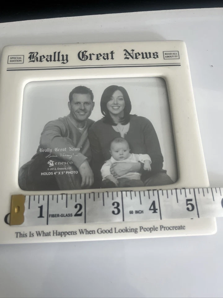Enesco Lorrie Veasey Really Great News Porcelain Picture/Photo Frame Funny - Image 4 of 4