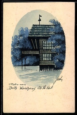 Handzeichnung St. Veit, Dolls Weinhaus 
