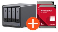 Ugreen Nasync DXP4800 Plus NAS System 4-Bay 8TB Inkl. 2X WD WD40EFPX NAS HDD ...