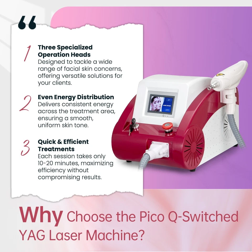 Лазерный аппарат Pico Q-Switched YAG для омоложения кожи удаления татуировок пигментов - Изображение 4 из 4