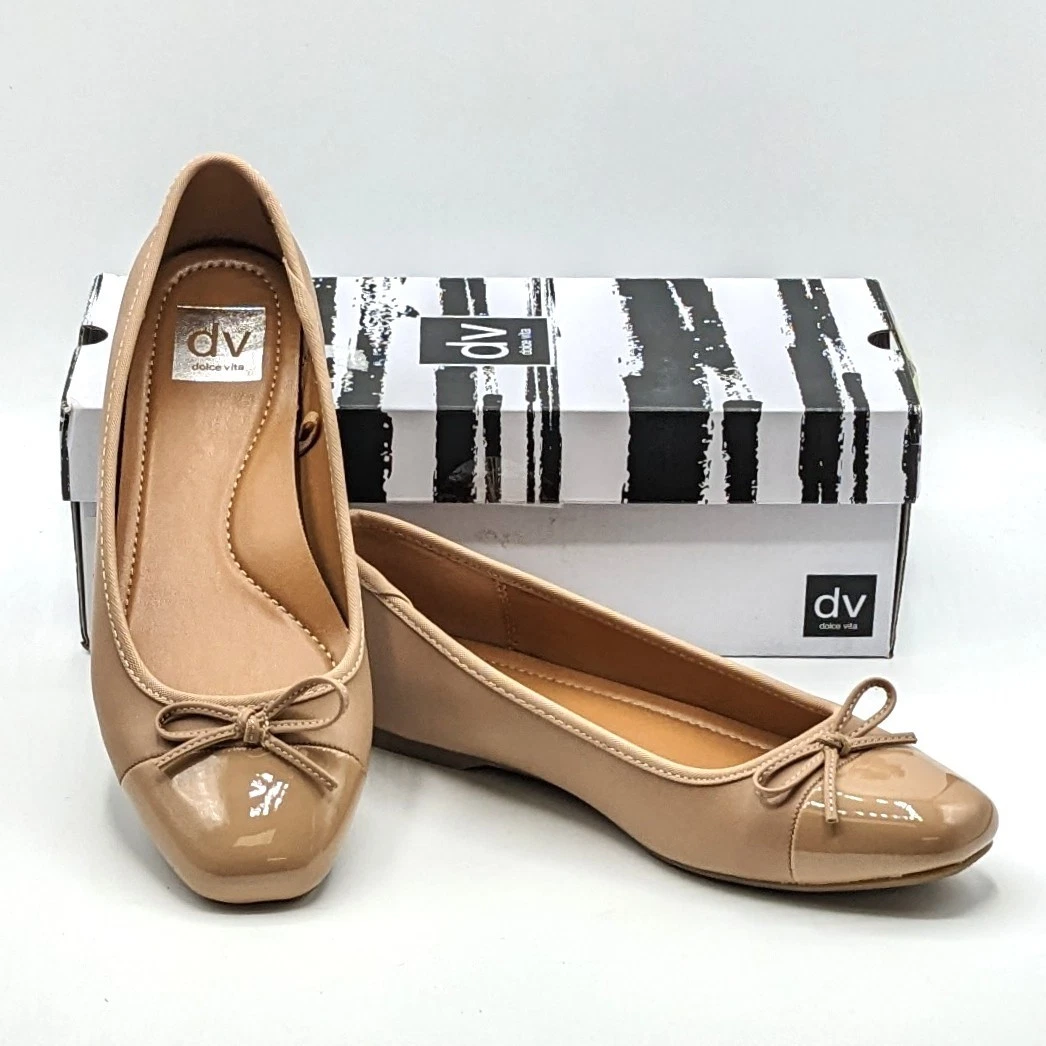 dv by Dolce Vita “Moxy” Classic Office Shoe Cushioned Ballet Flat (Café) NEW
